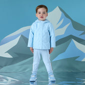 Mitch & Son Boys Pale Blue Hooded Raincoat